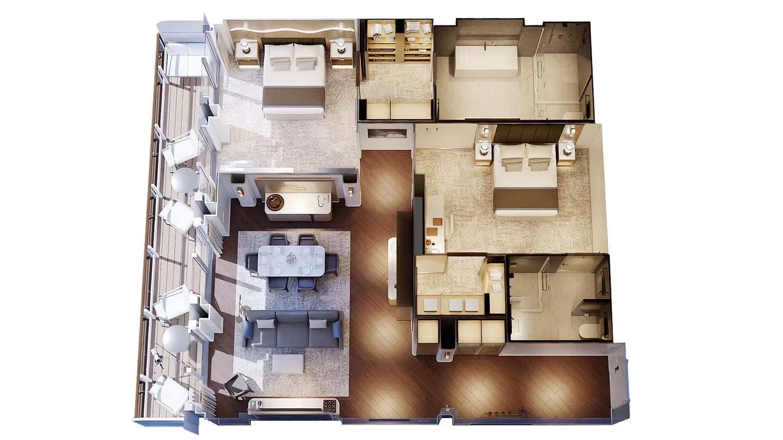 Star Princess Staterooms and - Sun Sky Suite Diagram 